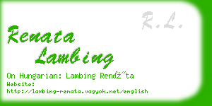 renata lambing business card